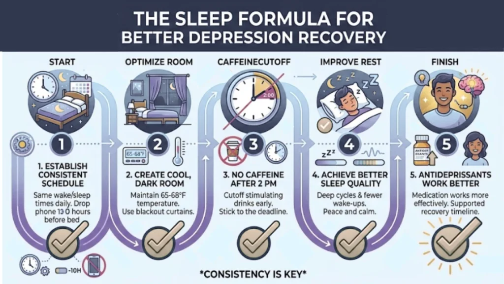 The sleep consistency to be maintained when the antidepressants aren't working 