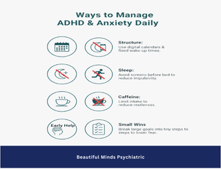 Ways to Manage ADHD and Anxiety Beautiful Minds Psychiatric Frisco, TX
