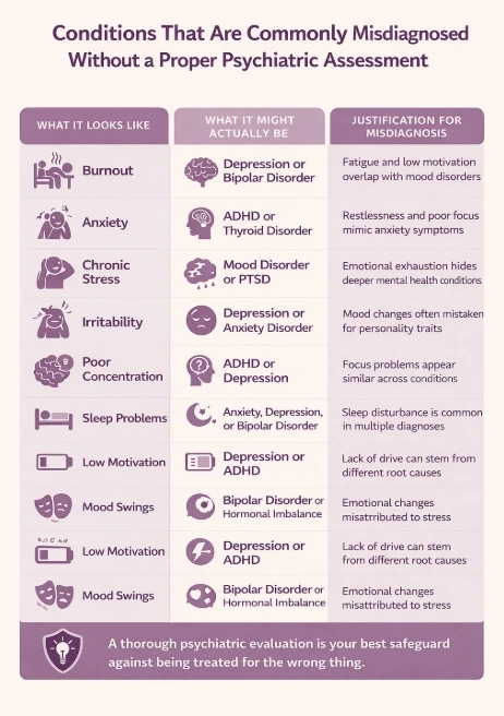 Conditions that are commonly misdiagnosed
