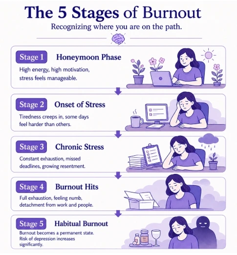 The 5 Stages of Burnout