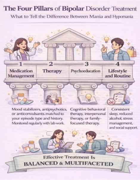The Four Pillar of Bipolar Disorder Treatment