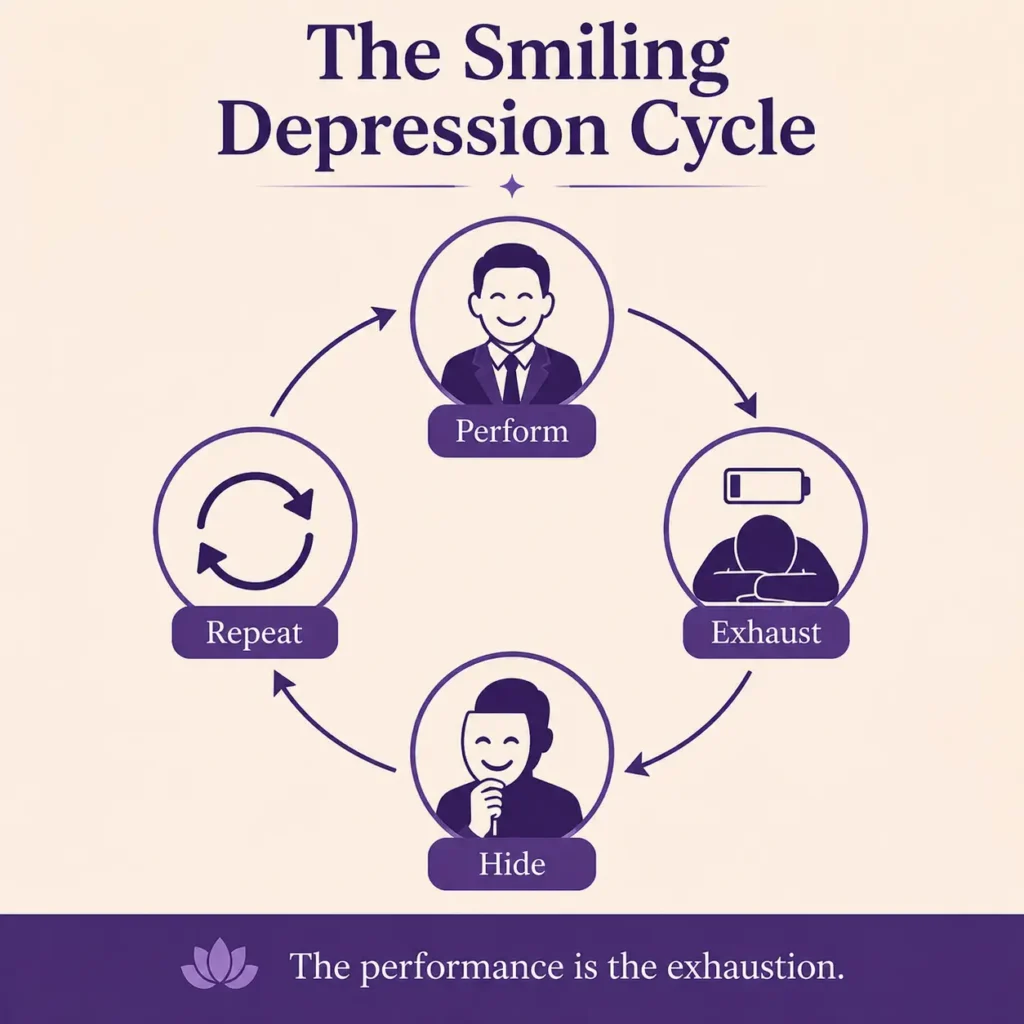 The smiling depression cycle diagram