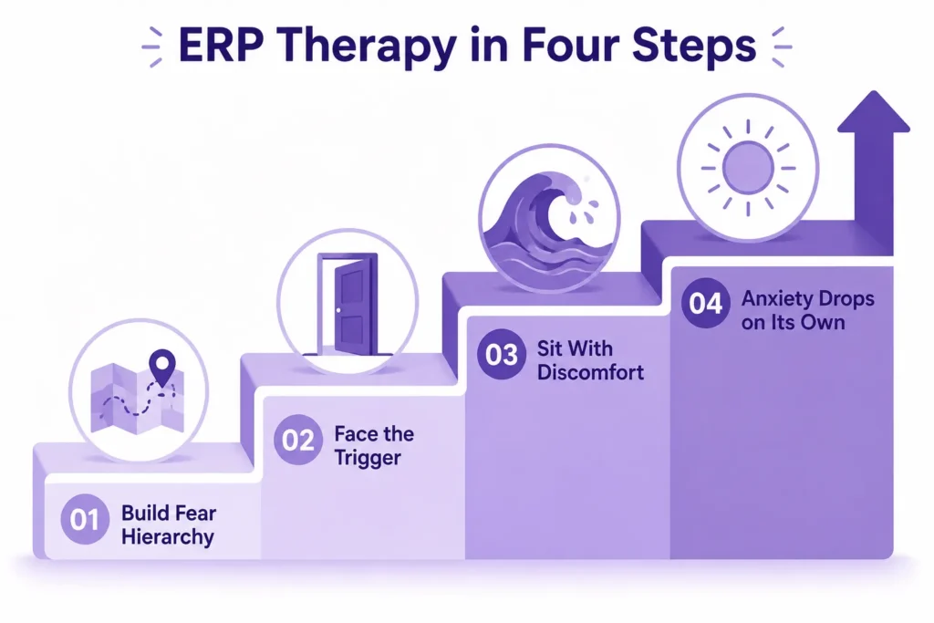 ERP therapy process in four steps