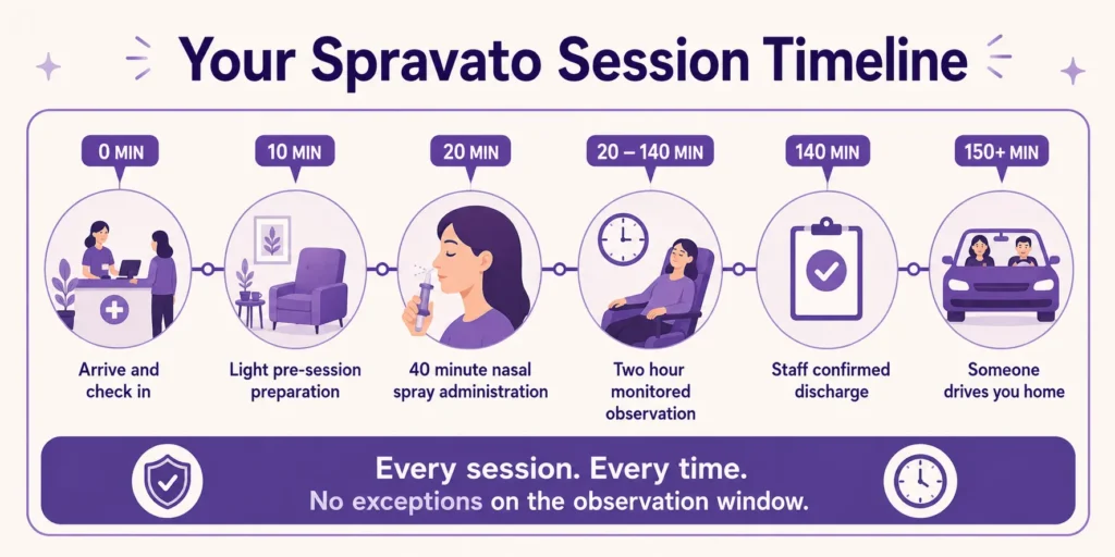Spravato Session Timeline