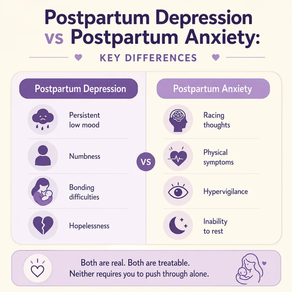 Postpartum Depression vs Postpartum Anxiety