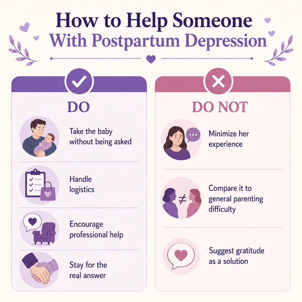 how do you help someone with postpartum depression