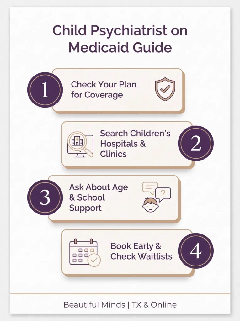 Finding a child psychiatrist near me that accepts Medicaid