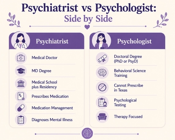 Psychiatrist vs Psychologist