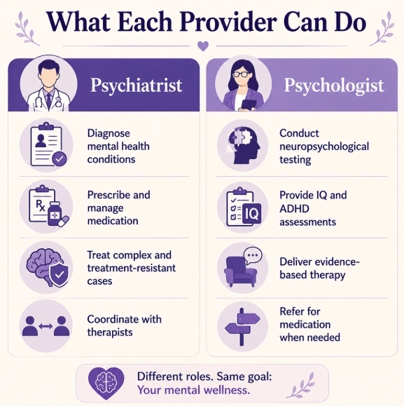 Psychiatrist and Pyschologist